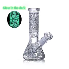 Bouteille de haute qualité de 8 pouces, pot et Vase, brille dans la nuit, crâne effrayant, lampe à huile en verre, pour décoration intérieure, cadeaux pour amis, livraison gratuite