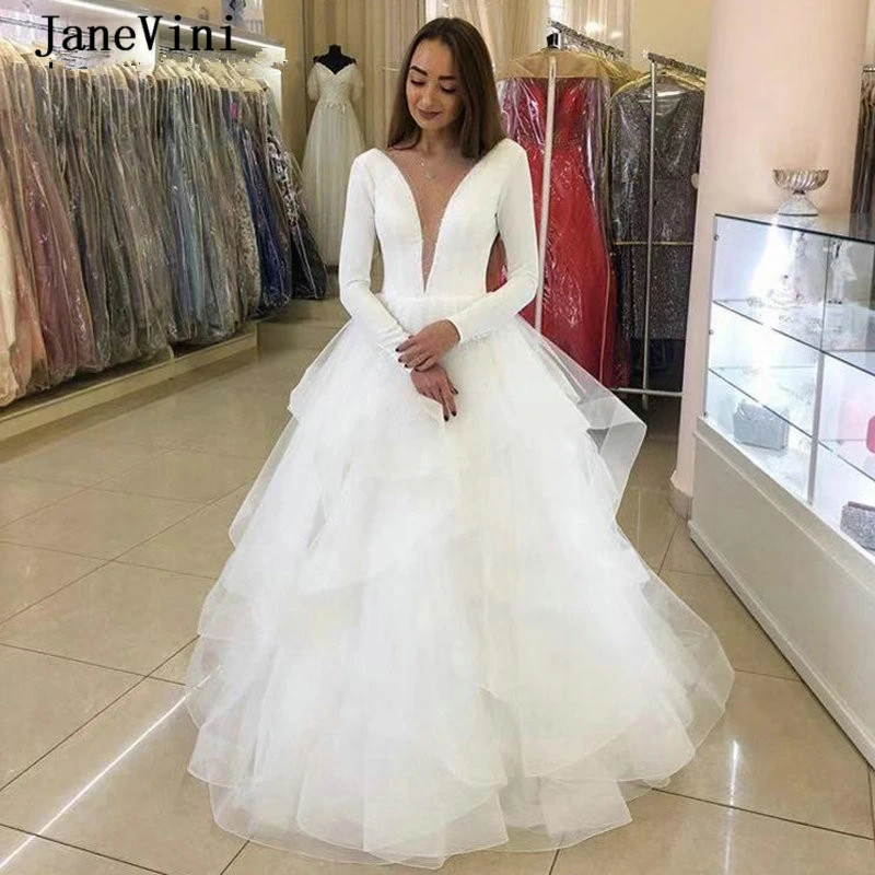 ruffle wedding dress