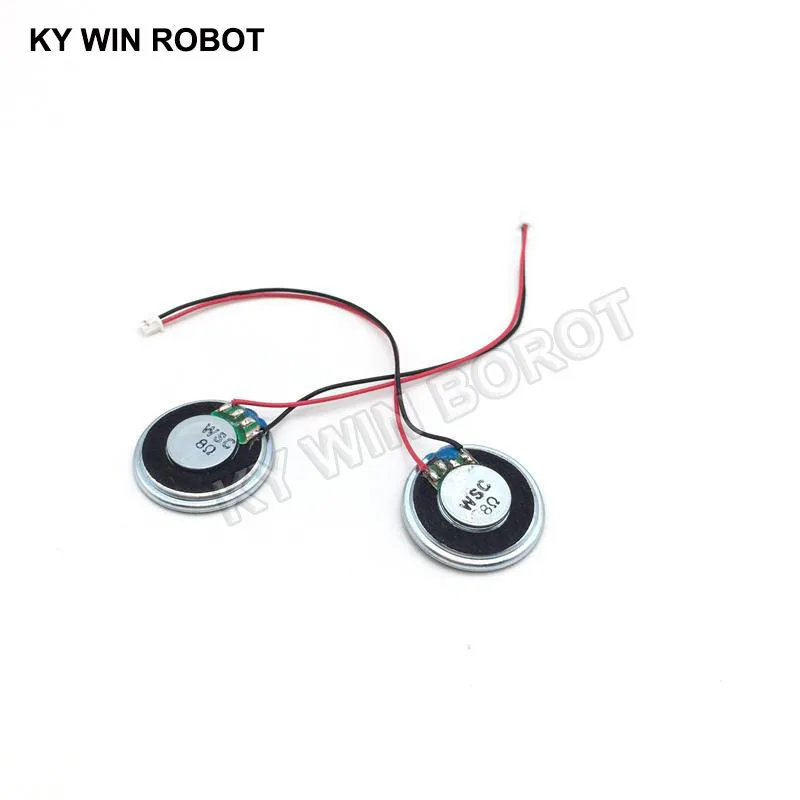 2pcs New Ultra-thin speaker 8 ohms 2 watt 2W 8R speaker Diameter 26MM 2.6CM thickness 5MM with 1.25mm terminal wire length 10CM