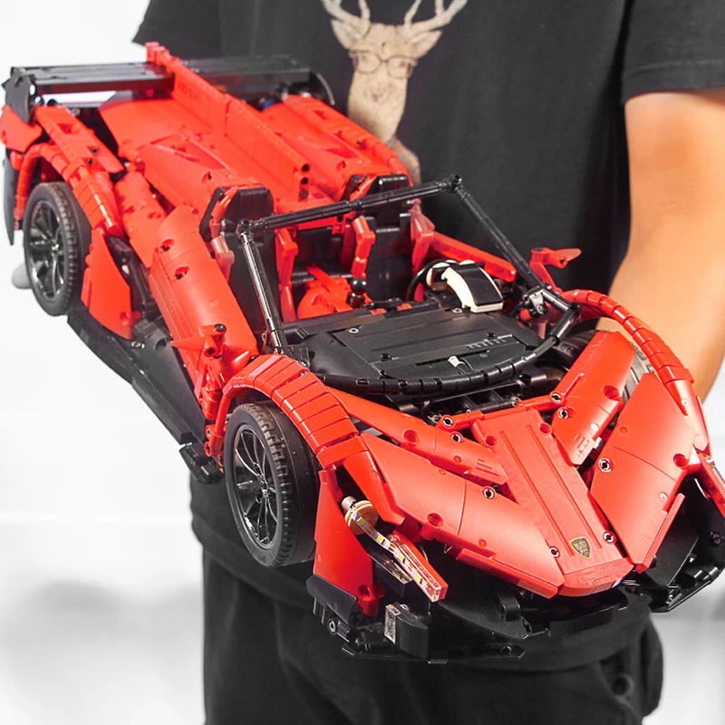 

RC Car The Veneno Lamborghinis Roadster Power Function Car Building Blocks Bricks Kids Toys Compatible with Legoed Technic 20091