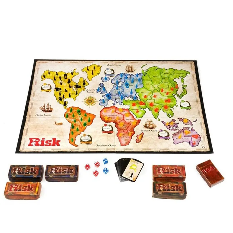  Hasbro Gaming English Board Game RISK Strategic Conquest Table Games Chess Party Toys for Adult Chi