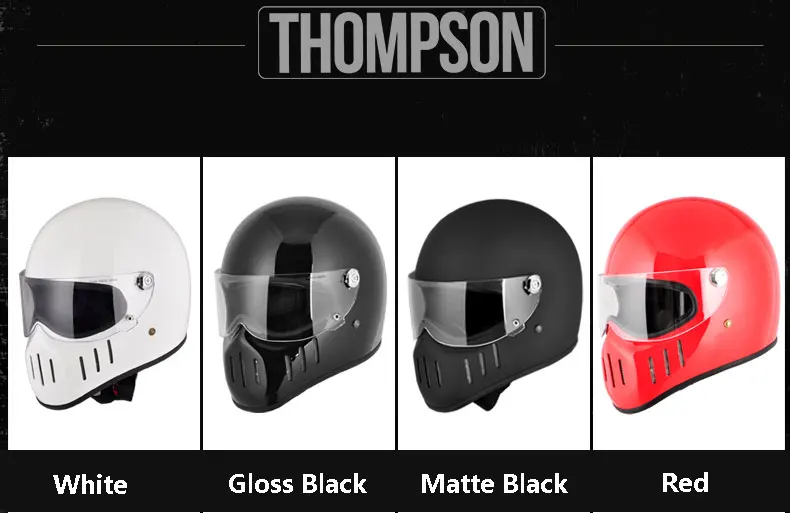 TT& CO Томпсон мото rcycle шлем полный лицо casco Мото шлем винтажный Чоппер ретро-шлем capacete мотоциклетный