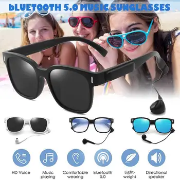 

3IN1 bluetooth 5.0 Polarized Smart Glasses Sports Headphone Sunglasses IPX7 Headset Earphone Speakers with mic Driving Sun Glass