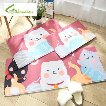 

Kitchen Mat Bath Carpet Cartoon Floor Mat Washable Durable Home Entrance Doormat Bathroom Carpet Living Room Decor Bedroom Rugs