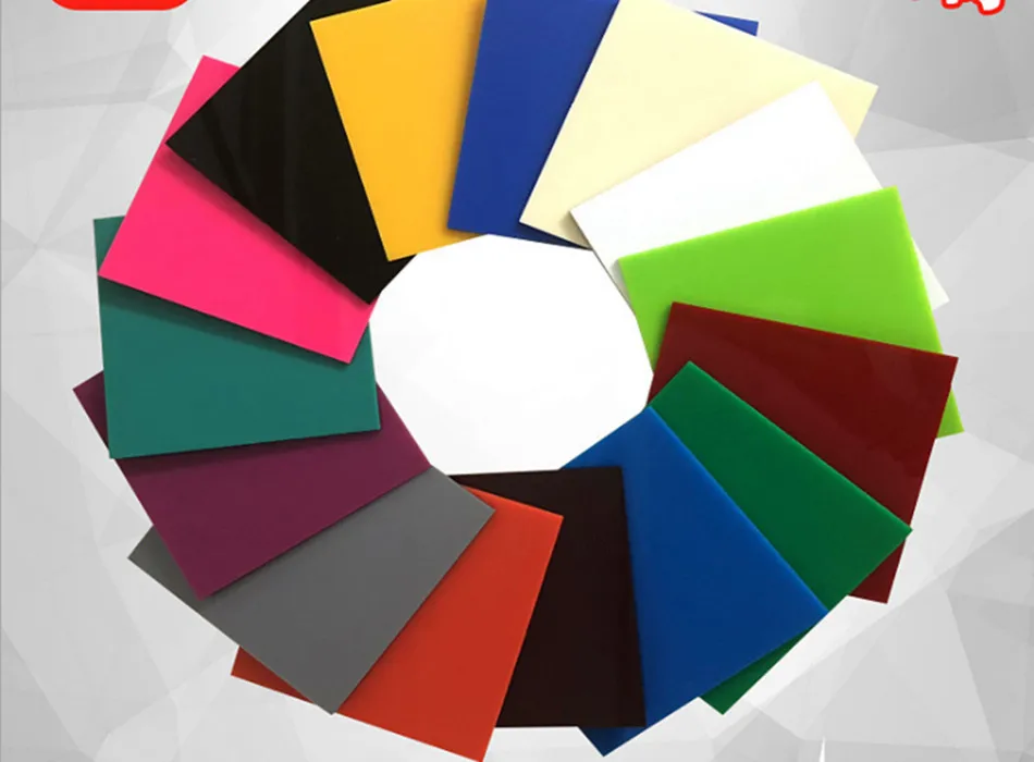 Acrylic PMMA Board Red Black Yellow Blue Green Colorful Plate Plexiglass Tinted Sheets Billboard Laser Cutting 200x300MM