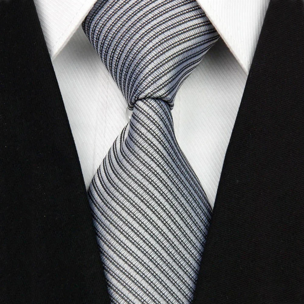 Мужские широкие шелковые галстуки в полоску, одноцветные, 10 см, мужской деловой Свадебный костюм, галстук на шею, черный, белый, синий, Gravatas, для мужчин, подарок* Россия