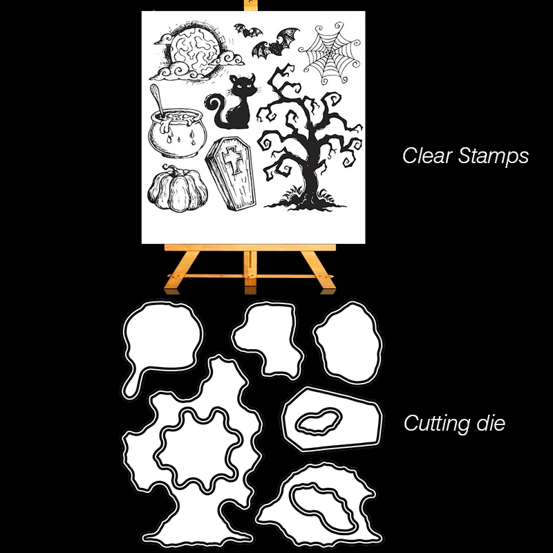 ZhuoAng Счастливый Хэллоуин прозрачные штампы/изготовление карт праздничные украшения для скрапбукинга прозрачные штампы 13*13 см