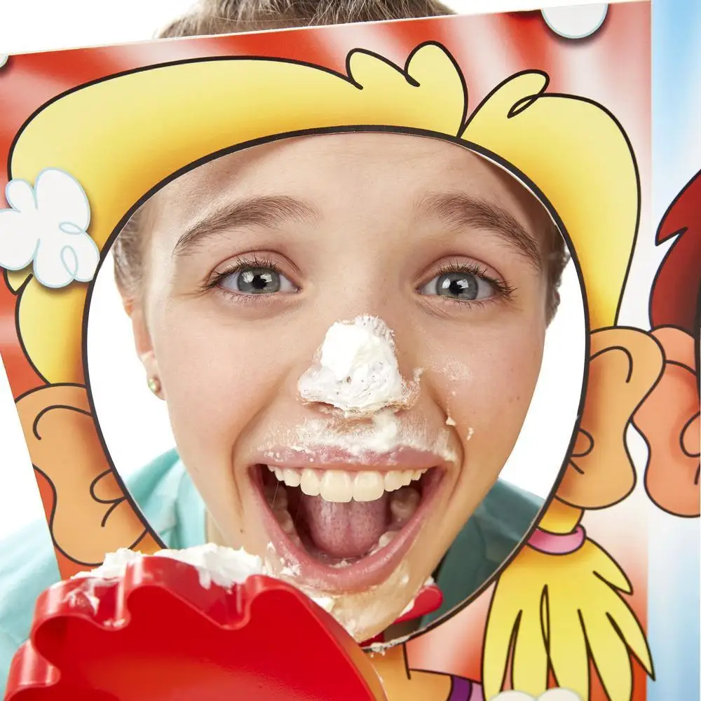 perfrom Pie Cream Face Game,Slap Face Toys,Pie Cream in the Face  Toys,Family Fun Board Games for Kids Adults,Whipped Cream(Not Included)