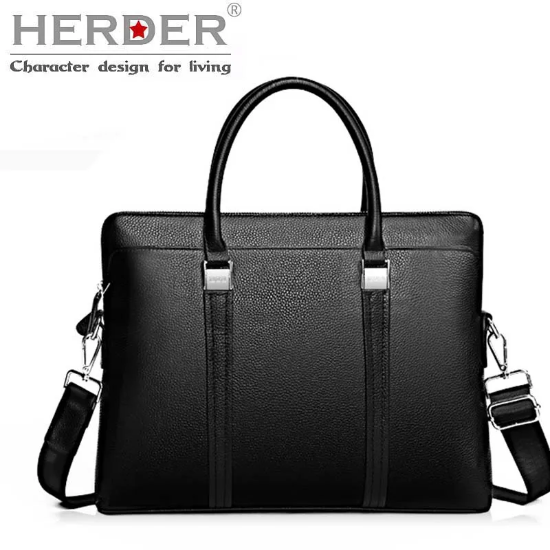 Новый модный кожаный мужской деловой портфель HERDER/кожаная Ретро Мужская