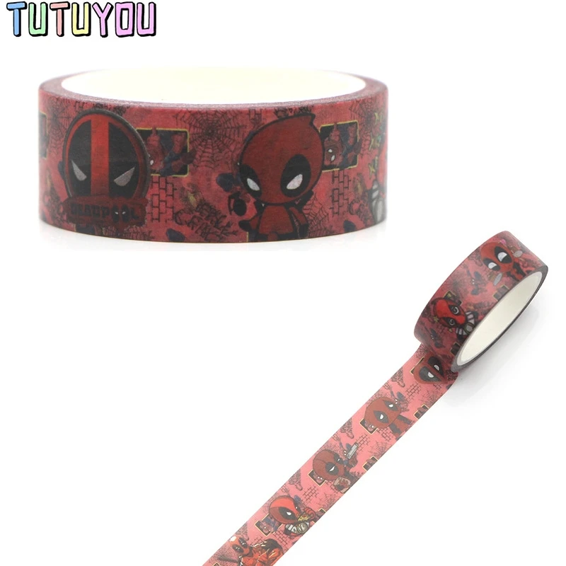 

PC296 Deadpool Cute Cartoon Washi Tape DIY Scrapbooking Label Masking Tape Student Stationery Gift