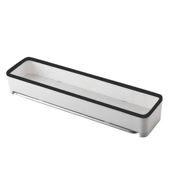 

Bathroom Shelf Wall Mounted Shampoo Shower Shelves Holder Kitchen Storage Rack Organizer Towel Bar Bath Accessories
