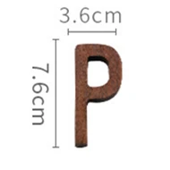 Black Walnut Wall English Alphabet Numbers Combination House Cafe Bar DIY Adhesive Wooden Decoration Letters Numbes P