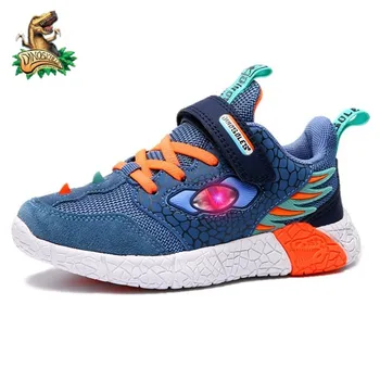 

Dinoskulls Kids Shoes Autumn Boys LED Glowing Running Sneakers Fashion Breathable 2020 New Children Tennis Sports Outdoor Shoes