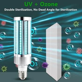 

2020 Newest 60W UV germicidal light Led UVC Light Bulb E27 germicidal lamp Remote Control timing Killing Mite Bacteria