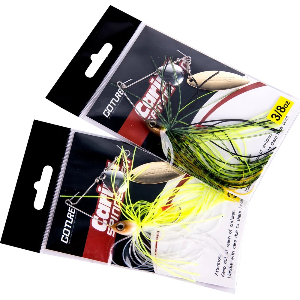 Goture 2020 Новинка Спиннер 10 г 14 рыболовная приманка 3D Eyes Tandem Willow + Colorado Bladed Spinnerbait Buzzbait