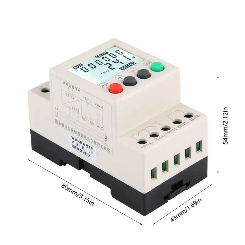 3 фазы защитное реле модный Din Rail над/под Напряжение защитное устройство предохранитель необходимые предметы домашнего обихода