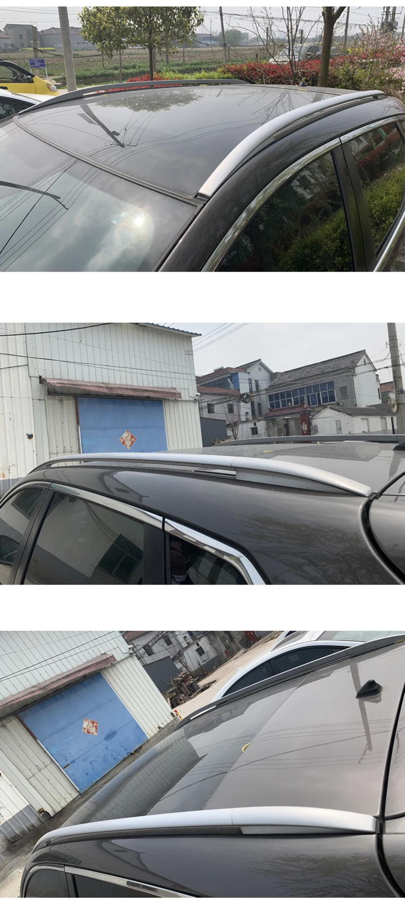 High quality Aluminium alloy screw install side rail bar roof rack for Qashqai