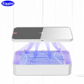 

Wireless Phone Charger Sterilization Box Mask Disinfection Box Cosmetic Mirror Holder 10W fast Qi Phone Charger