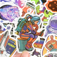 Outer Space Stickers 50Pack Alien UFO Astronaut Rocket Ship Planet Computer Sticker for Laptop Fridge Luggage Phone Waterproof