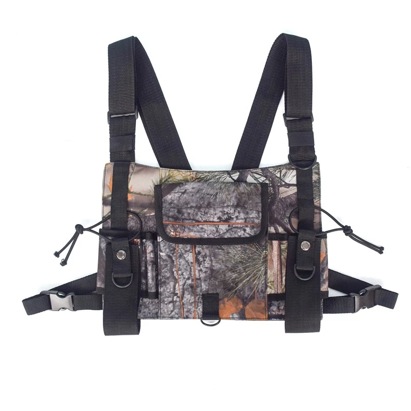 Тактическая камуфляжная сумка тренировочная Сумка радио жилет грудь снаряжение Передняя сумка мешок разгрузочный жилет буровая рация