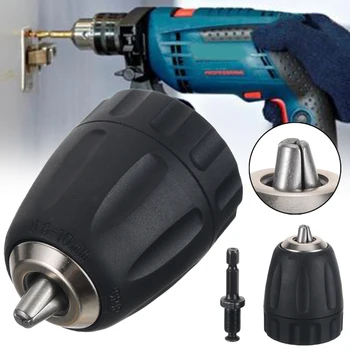 

3/8" 24UNF Hex Shank SDS Adaptor Drill Bit Chuck 0.8-10mm Keyless Drill Chuck Converter Hex Shank Rod Adapter Machine Tool Parts