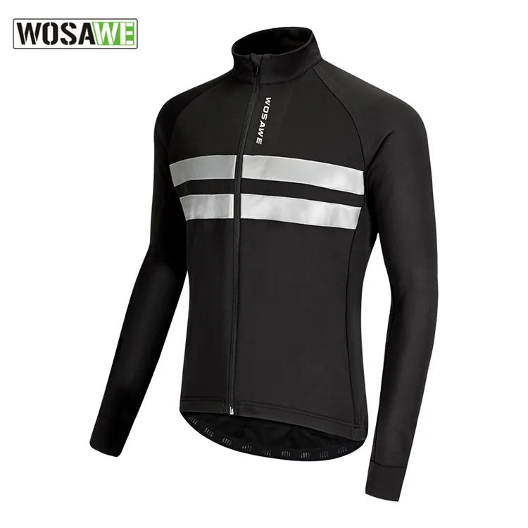 

WOSAWE Winter Men Thermal Fleece Warm Motorcycle Jackets MOTO Clothing Windbreaker Water Resistance Reflective Riding Jacket