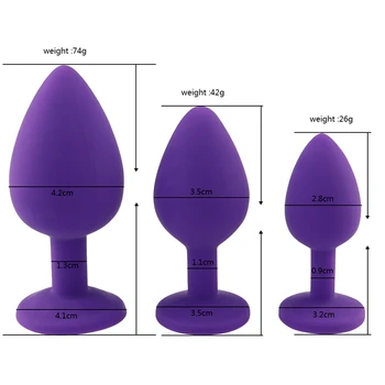 S/M/L Silicone Anal Butt Plug Unisex Stopper Male Masturbator Adult Toys For Men Women Anus Trainer Stimulater Massage G Spot 3