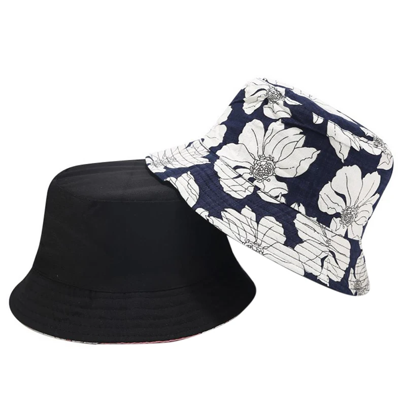 1 шт. двустороннее цветочное ведро HatWomen Afdrukken Bloempot Hoed Zomer открытый Platte Top Wilde Zonnehoed Bekken cap
