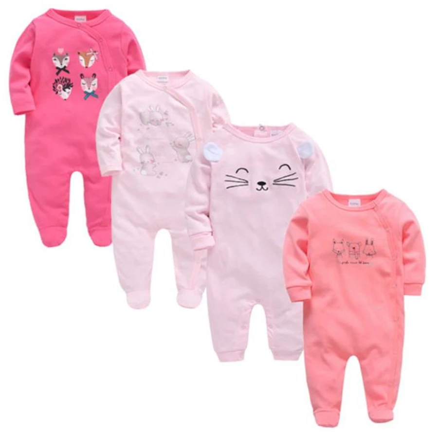 Baby Girl Romper New Born Onesies Cartoon Baby Rompers Infant Baby Clothes Long Sleeve Newborn Jumpsuits Baby Boy Pajamas - Color: 32333436