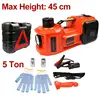 Car Jack 12V 5T 45cm 3 in 1 Electric Hydraulic Floor Rolling Jack Tire Inflator Pump LED Flashlight Safe Hammer ► Photo 1/6