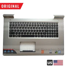 Упор для рук для lenovo IdeaPad 700-17 700-17ISK верхняя крышка с американской клавиатурой без подсветки верхний чехол серебристый