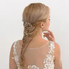 TRiXY H58-G Кристалл головной убор аксессуары для волос невесты шпилька для волос с жемчужиной зажим стразы свадебные шпильки свадебные аксессуары для волос