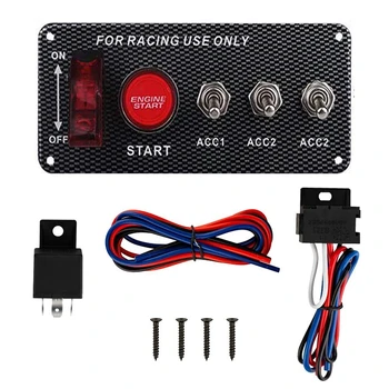 

Racing Engine Start Button Ignition Switch Panel Led Car Modification Switch Panel