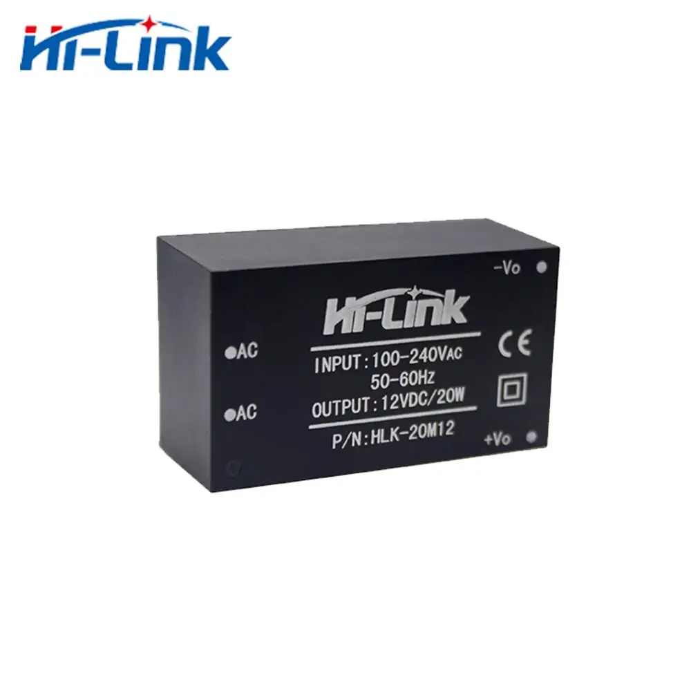 CE 인증 HLK-20M12 AC DC 전원 공급 장치 모듈, 하이 링크 85-265Vac 20W, 12V, 1.66A, 40 개