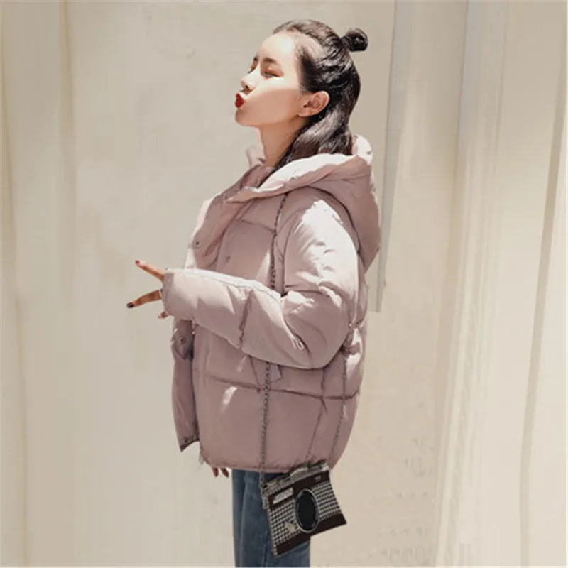 nueva chaqueta de invierno para Niza, Chaqueta corta de algodón para mujer, chaqueta de moda, ropa casual de algodón corto