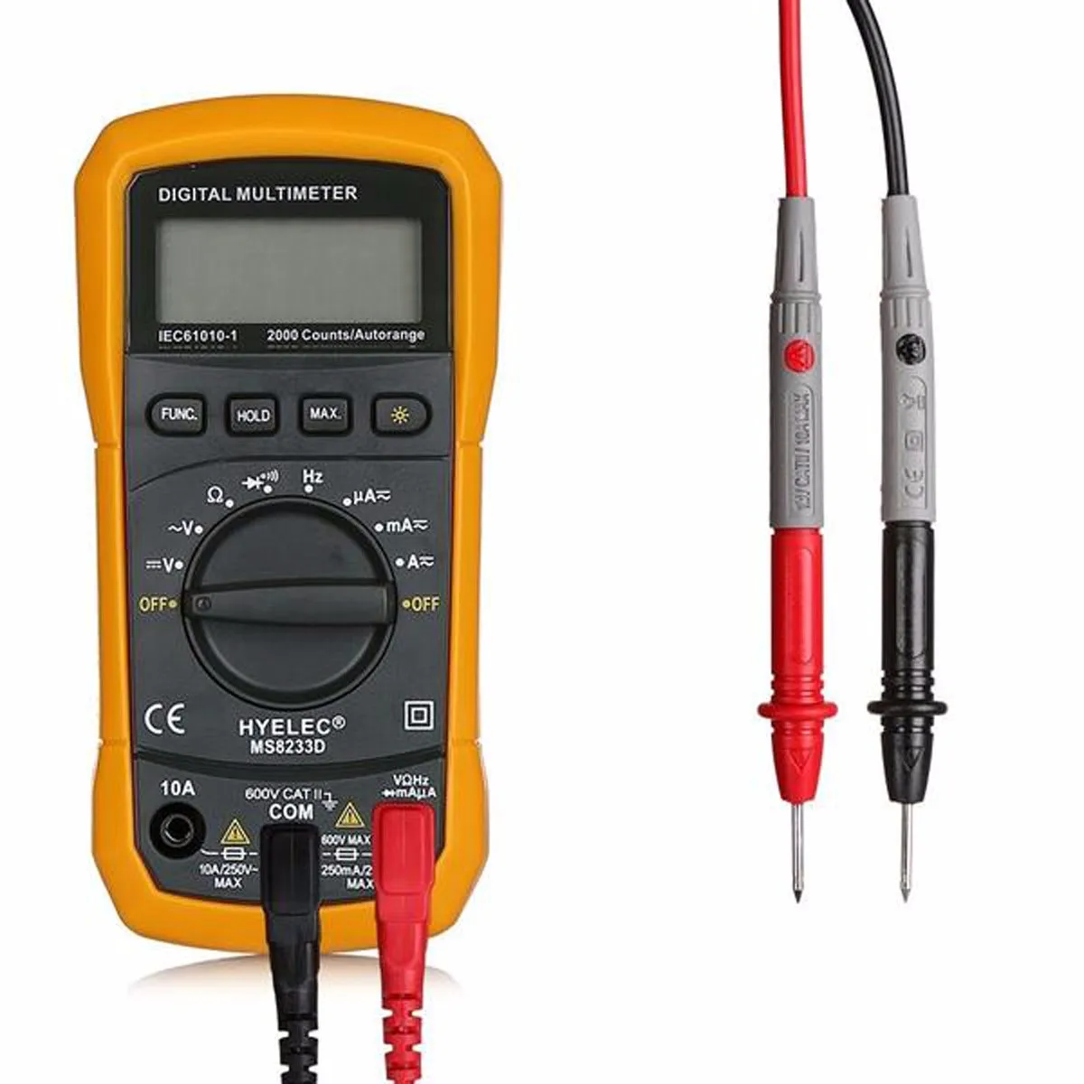 New MS8233D 2000 Counts Auto Range Mini Digital Multimeter AC DC Voltage Current Resistance Frequency Tester For Laboratory etc