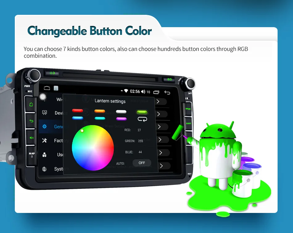 Best 8"Head Unit  BT WIFI Android 8.1 Car Radio Stereo For Volkswagen VW Passat Skoda Golf GPS Navigation NO DVD Player Steering Whee 9