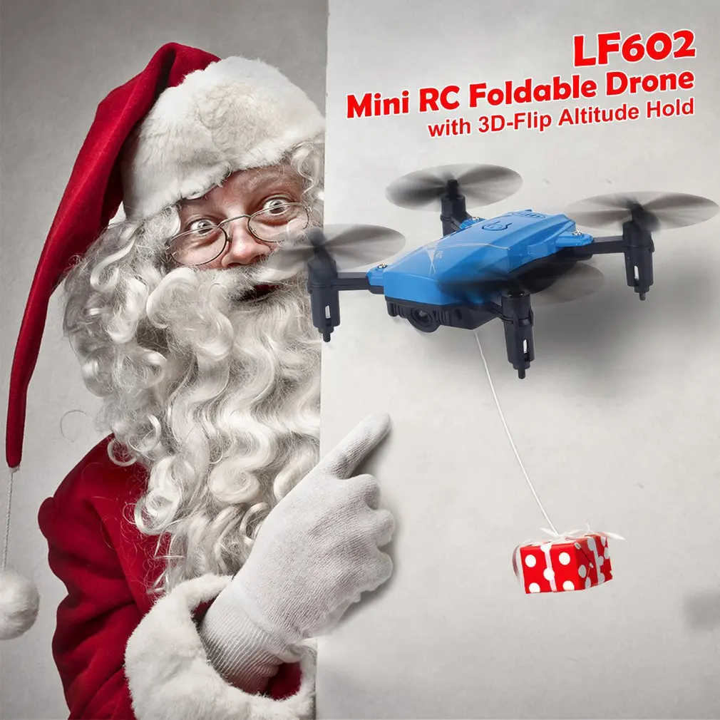 LF602 Мини RC 2,4 г складной Квадрокоптер с дистанционным управлением Drone Дрон оснащен 6-осевым гироскопом 360 прокатки удержания высоты Безголовый режим Квадрокоптер с дистанционным управлением