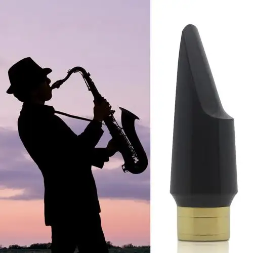 Черный золотой альт Sax мундштук прочный саксофон аксессуары для любителей