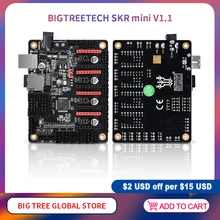 Bigtreetech skr mini v1.1 placa de controle, 32 bits 3d impressora peças tmc2208 tmc2130 spi driver reprap skr v1.3 mks gen l