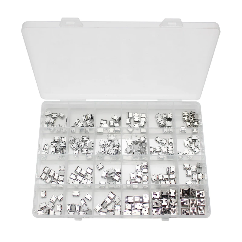 240 Pcs 24 Models Micro USB Connector Socket Jack For MP3-4-5 Fix Parts 240 Pcs 24 Models Micro USB Connector Socket Jack For MP3-4-5 Fix Parts