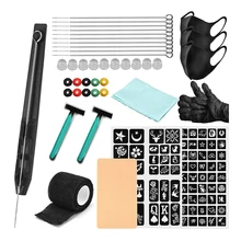 

Pro Tattoo Kit Stick Poke Needle Tools Permanent Makeup Cartridge Needle 3D Tattoo Pen Stick Gloves Bandage Tattoo Body Art