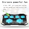 NUOXI Gaming Laptop Cooler Six Fan Led Screen Two USB Port RGB Lighting Laptop Cooling Pad Notebook Stand for Laptop 12-17 inch ► Photo 3/6