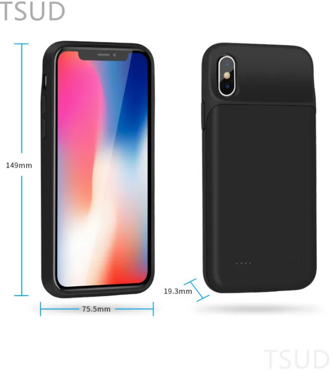 3200 мАч зарядное устройство чехол для iphone x xs противоударный внешний портативный беспроводной аккумулятор зарядный чехол для iphone x xs роскошный