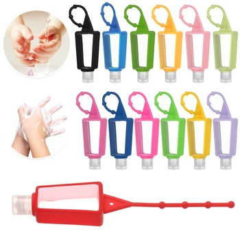 

30ML Mini Hangable Transparent Silicone Bottle Cute Hand Washing Cleanser Container Empty Separate Bottling Travel Accessories