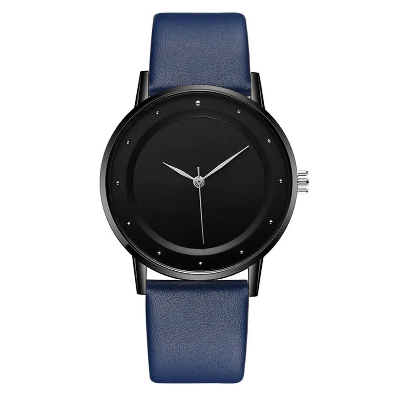 CL056 полный черный Бренд ваш логотип индивидуальные часы из натуральной кожи ремешок собственный логотип мужские часы дизайн reloj personalizado