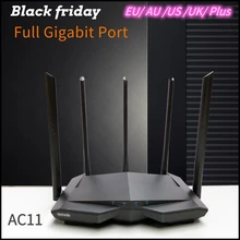 Tend английский двухдиапазонный AC11 1200 Мбит/с Широкополосный беспроводной Wi-Fi маршрутизатор 2,4 г/5 г гигабитный Wi-Fi ретранслятор 5*6 dbi Антенна 1 ГГц процессор 128