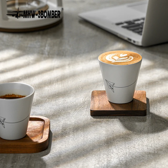 12 oz. Glossy Ceramic Latte/Coffee Mug with Ceramic Coasters
