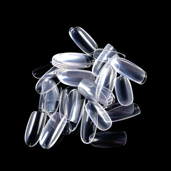

500pcs Bag Fake Nails Nail Art Accessories White Transparent Color Natural Clear Professional Different Size False Nails Set