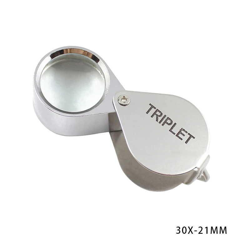 

10x 20x 30x Magnifying Glass Folding Portable Magnifying Glass Compact Mini Exquisite Jeweler's Loupe Jewelry Identification Hot